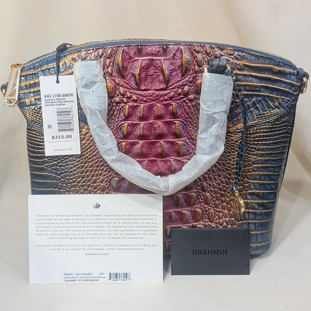 NWT Brahmin Duxbury in Violet Quartz Ombre - Picture 10 of 11